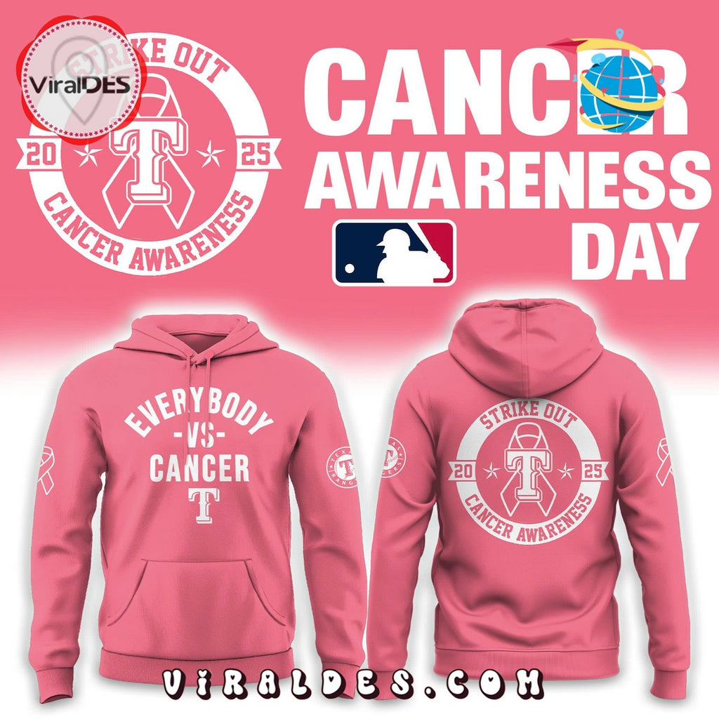 Texas Rangers Everybody vs Cancer 2025 Hoodie