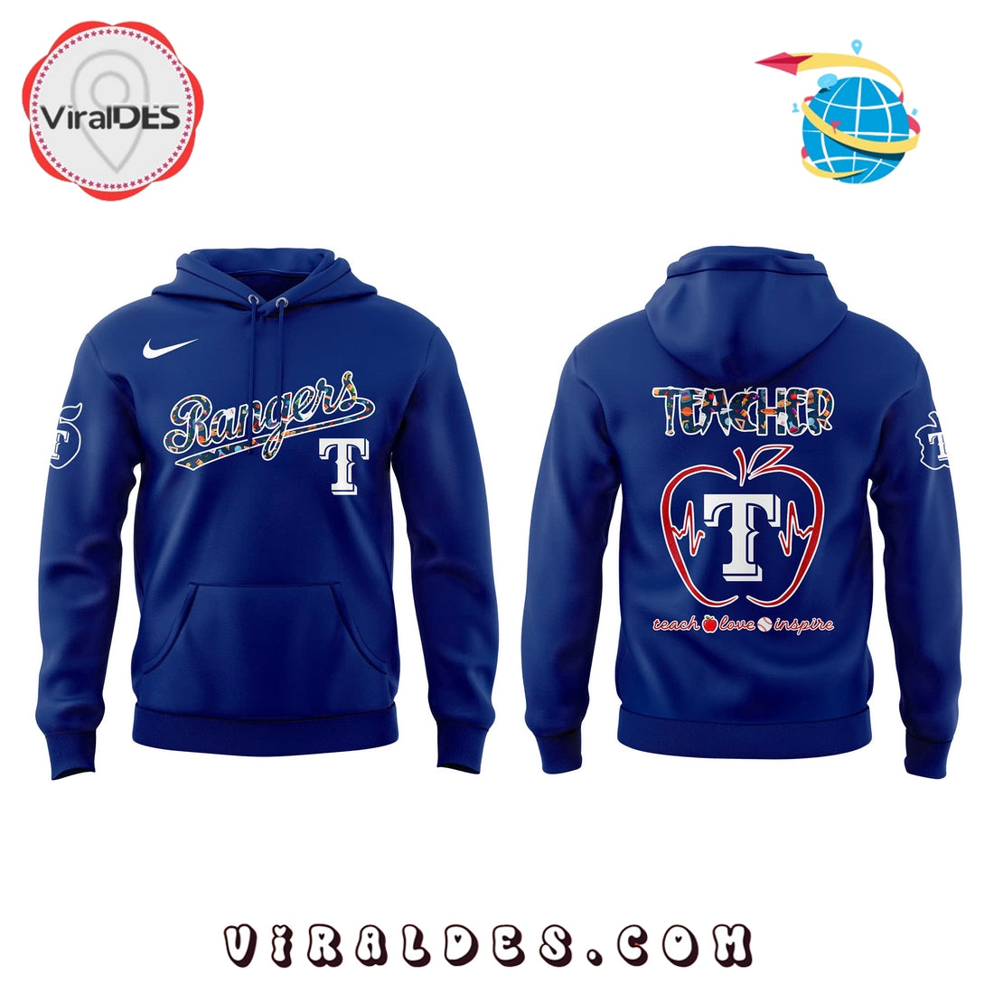 Texas Rangers MLB Teacher Night Hoodie, Long Pants