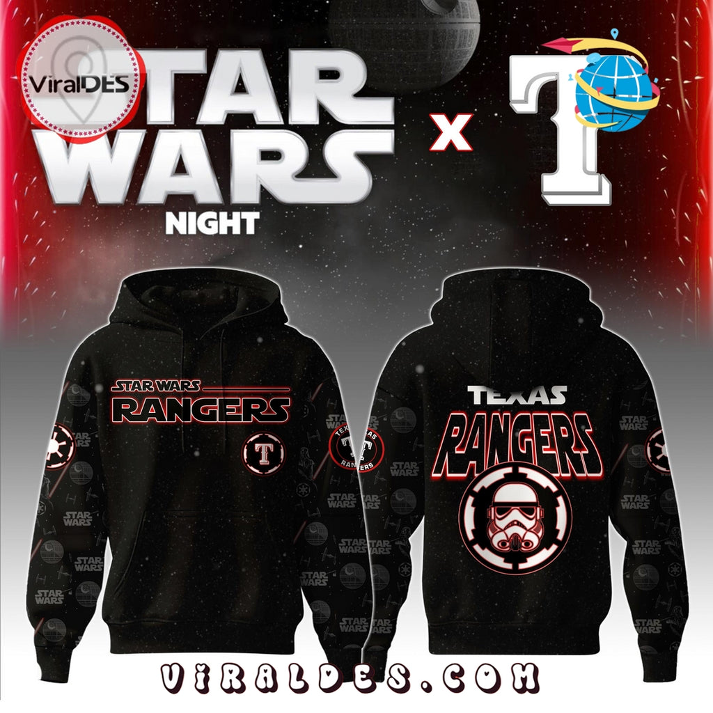 Texas Rangers MLB x Star War Night Hoodie, Jogger, Cap