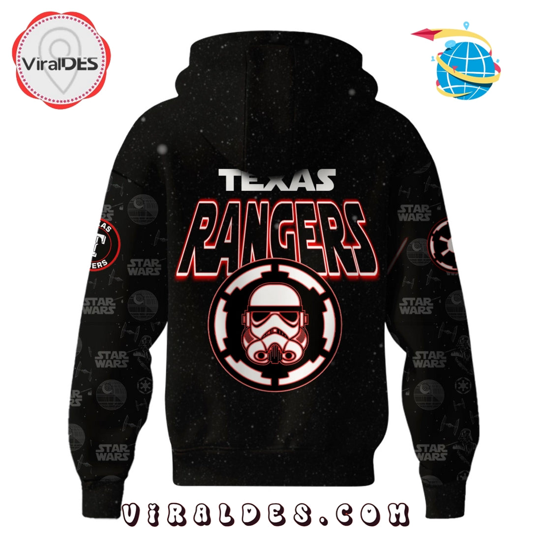 Texas Rangers MLB x Star War Night Hoodie, Jogger, Cap