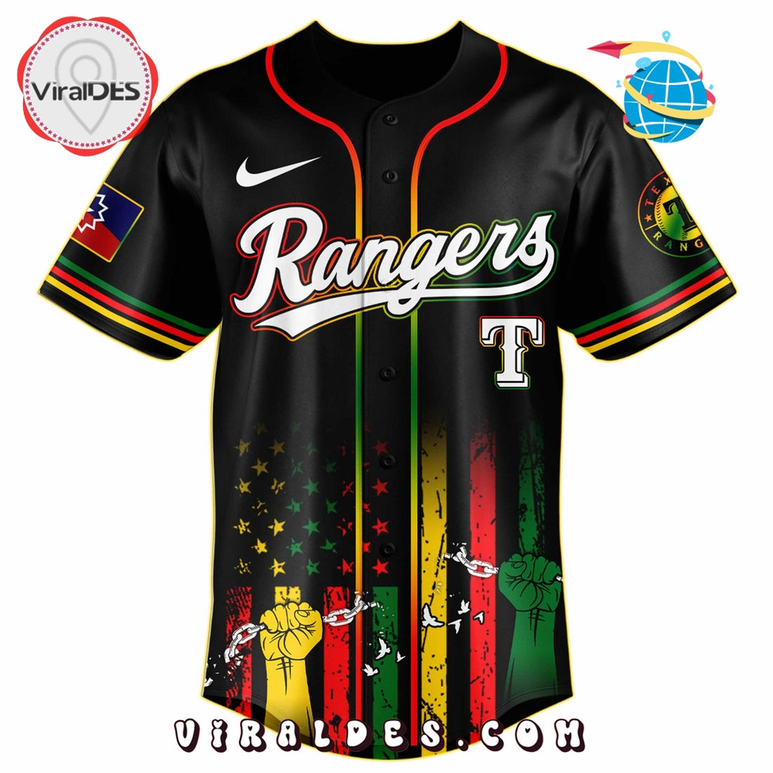 Texas Rangers x 2025 Juneteenth Day Jersey
