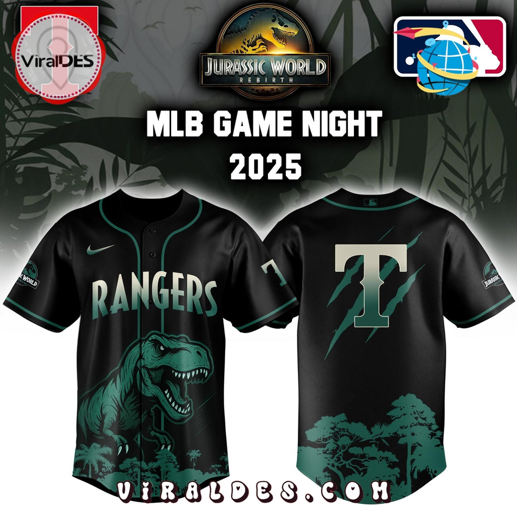 Texas Rangers x Jurassic World 2025 Baseball Jersey