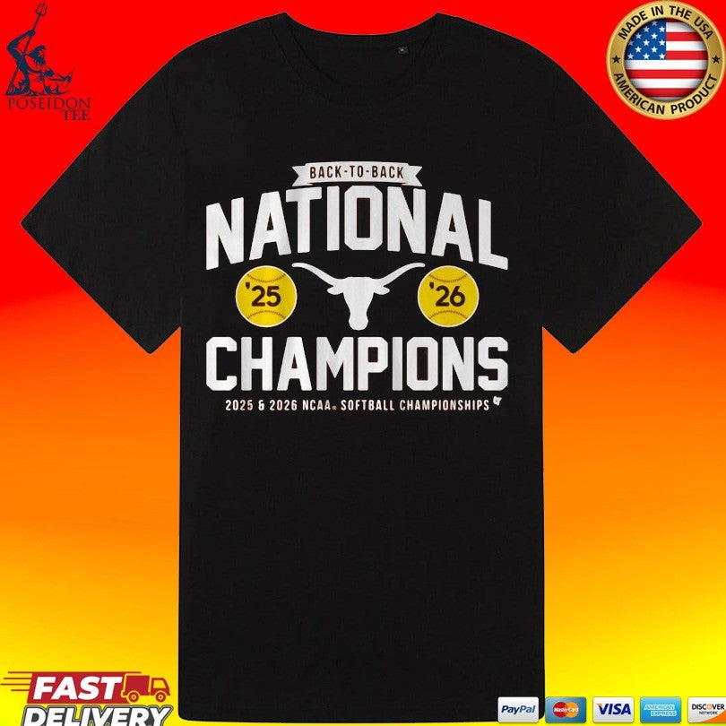 Texas Softball Back-to-back NCAA Champions Classic T-shirt
