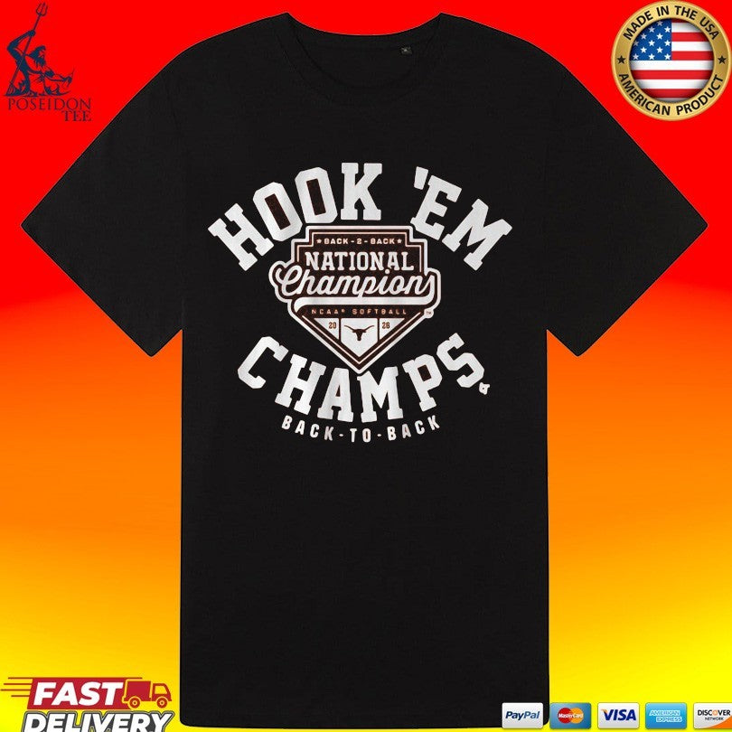Texas Softball Hook ’em 2026 National Champs T-shirt