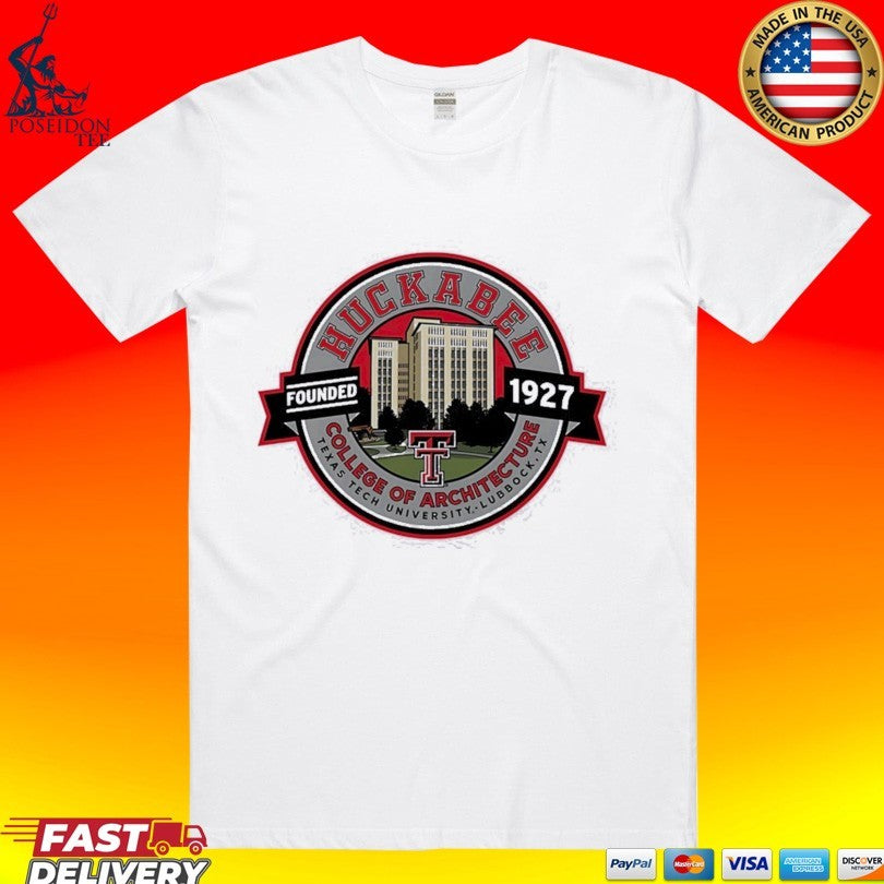 Texas Tech Red Raider Huckabee College Of Architecture Founded 1927 Retro T-shirt