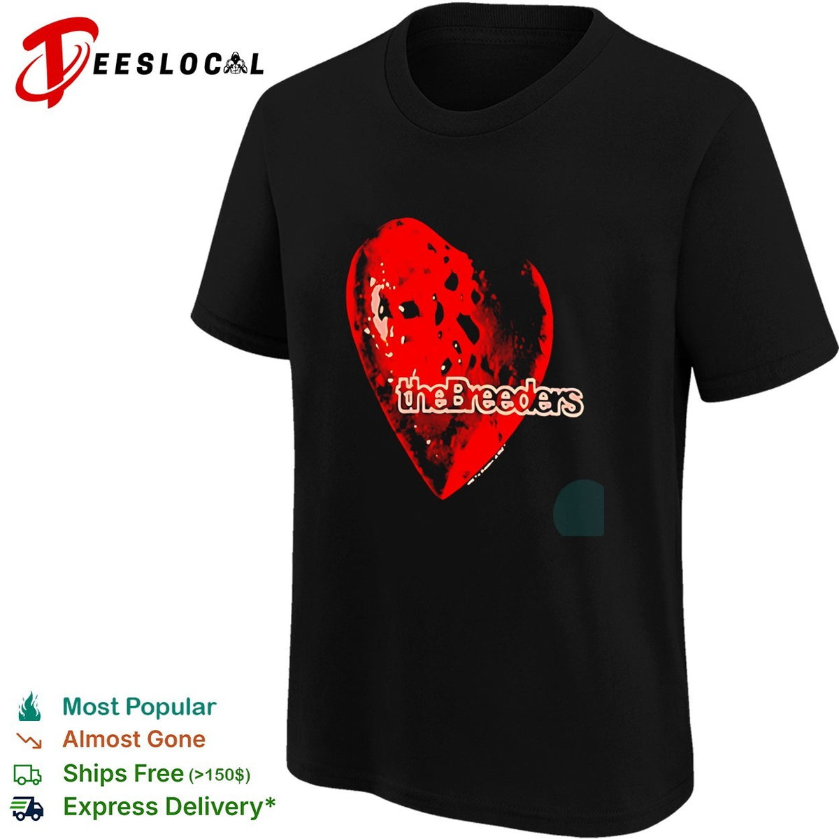 The Breeders heart symbol logo rock band music retro shirt