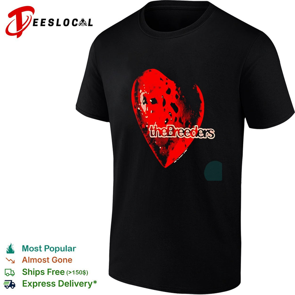 The Breeders heart symbol logo rock band music retro shirt