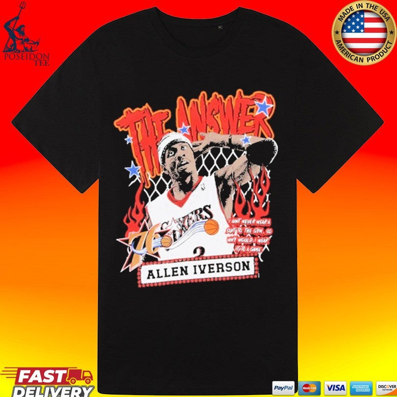 The Answer Allen Iverson Nba Mitchell & Ness Nba Street Player Philadelphia 76ers T-shirt