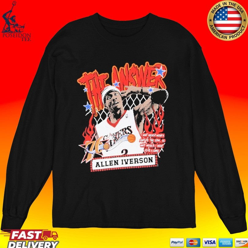 The Answer Allen Iverson Nba Mitchell & Ness Nba Street Player Philadelphia 76ers T-shirt