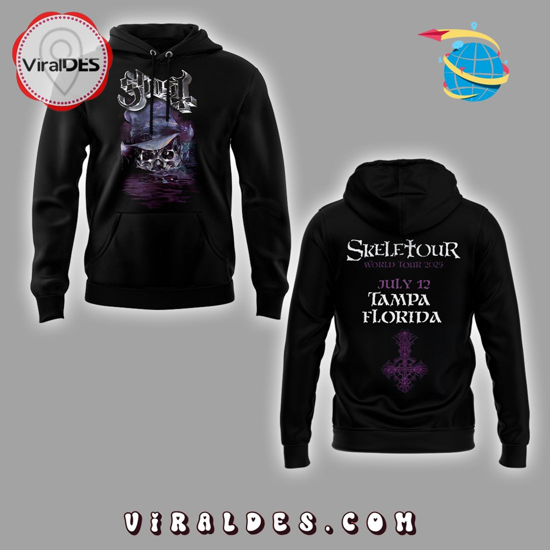 The Band Ghost The SKELETOUR At Tampa Hoodie 2025