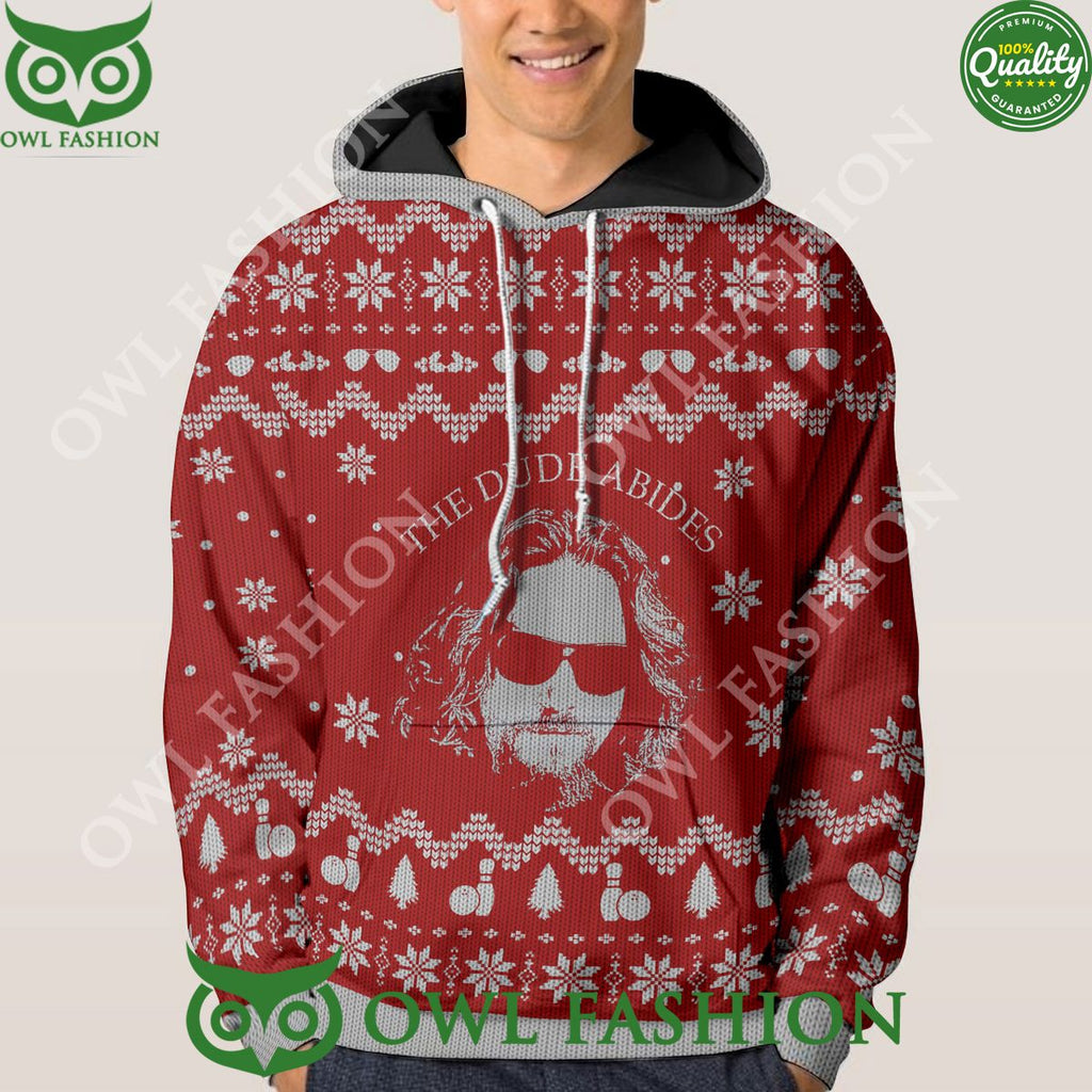 The Big Lebowski The Dude Abides Premium Ugly Sweater