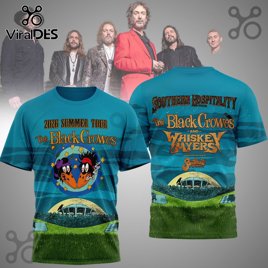 The Black Crowes And Whiskey Myers 3D T-Shirt
