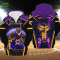 The Black Mamba Kobe Bryant Los Angeles Lakers 3D TShirt Zip Hoodie