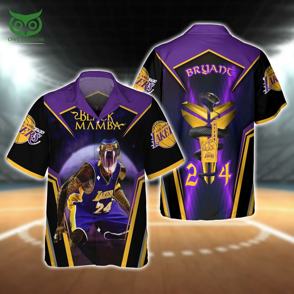 The Black Mamba Kobe Bryant Los Angeles Lakers 3D TShirt Zip Hoodie