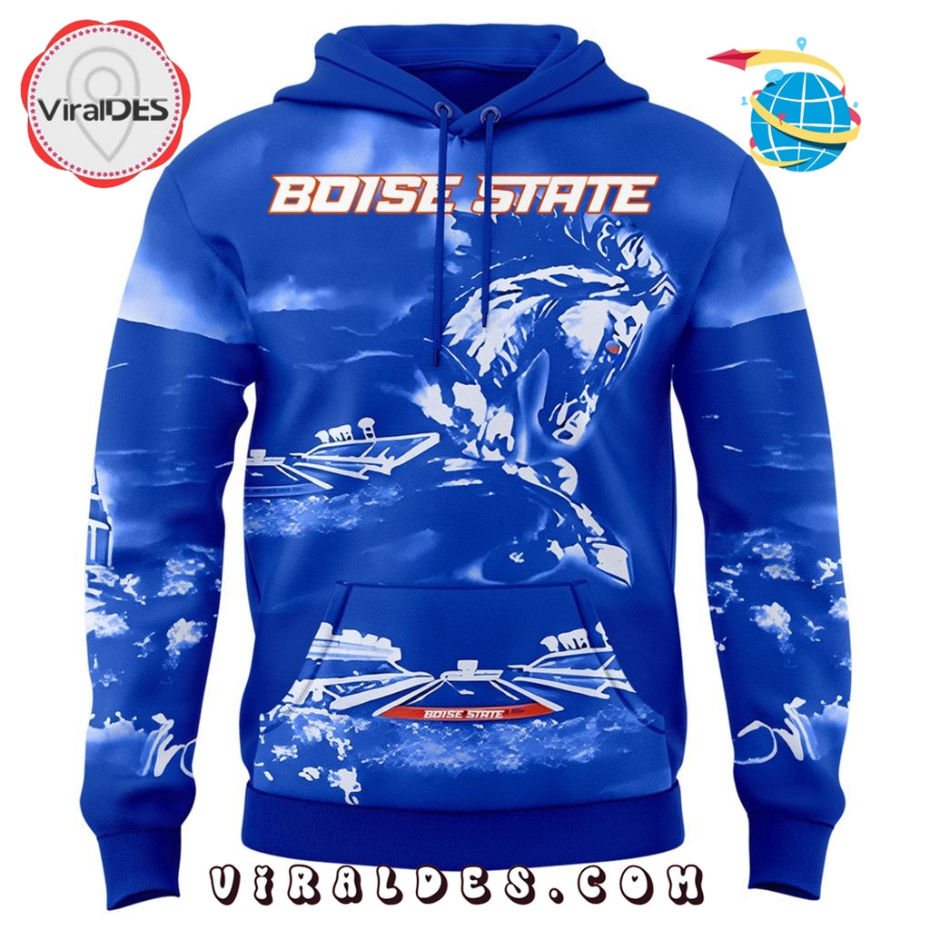 The Blue Boise State Broncos Football Hoodie