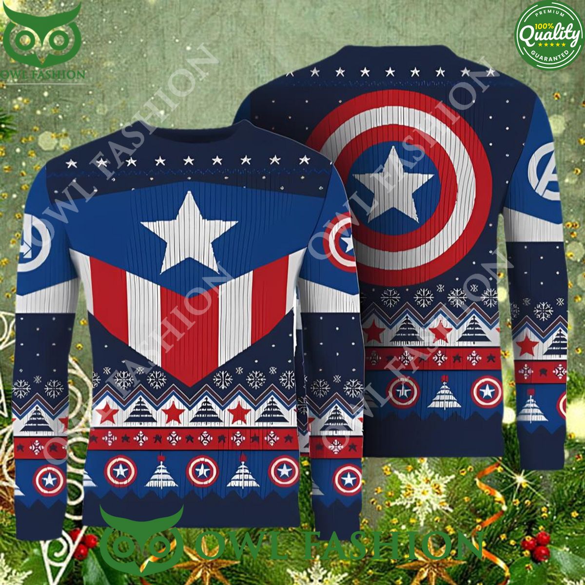 The Captain America Ugly Christmas Sweater Jumper