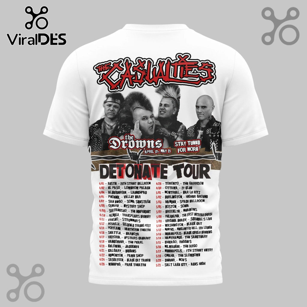 The Casualties Detonate Tour 2026 T-Shirt