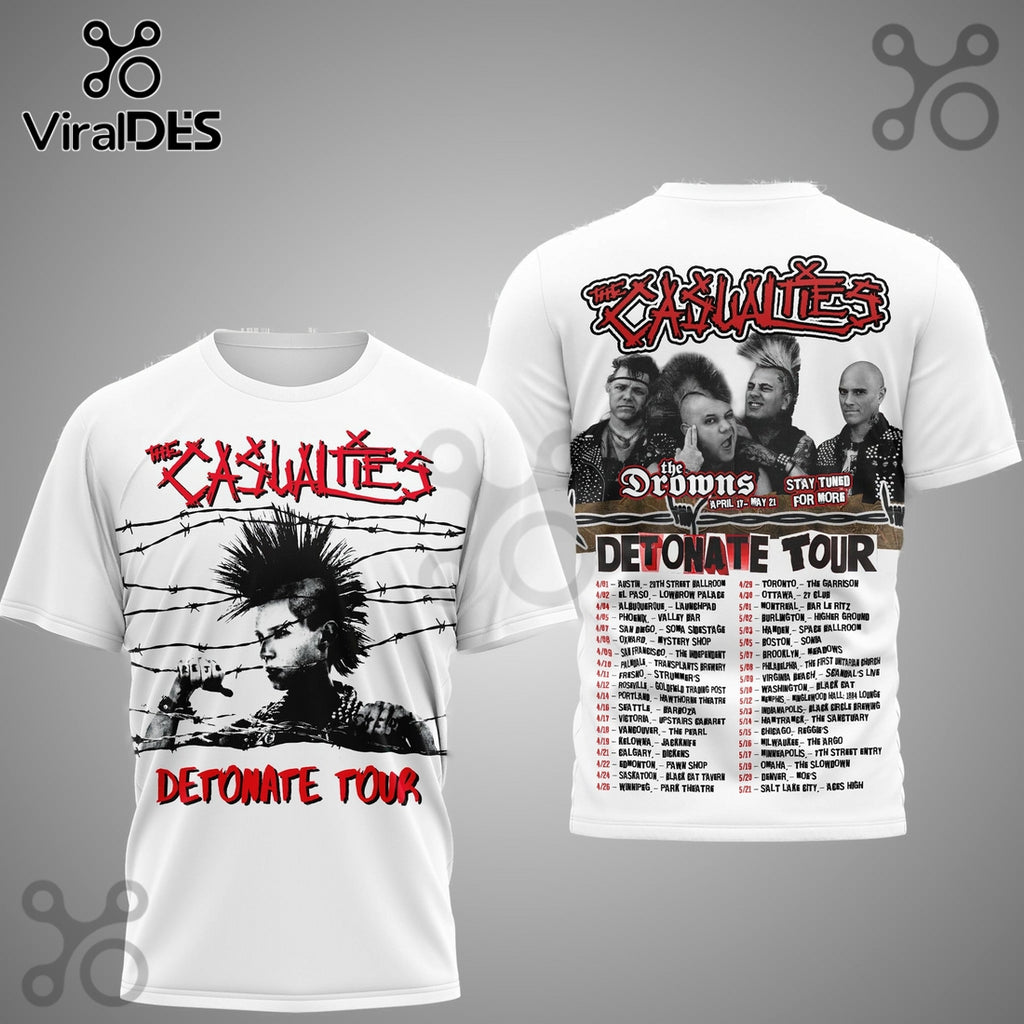 The Casualties Detonate Tour 2026 T-Shirt