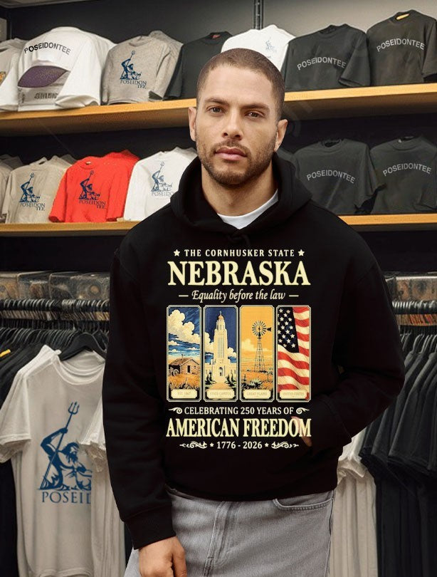The Cornhusker State Nebraska Celebrating 250 Years Of American Freedom T-shirt