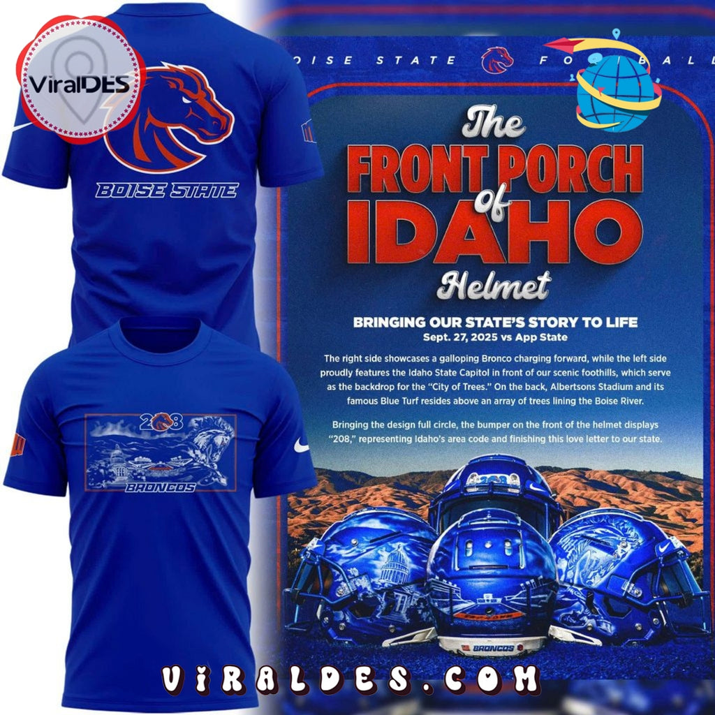 The Front Porch of Idaho Blue Football Shirt