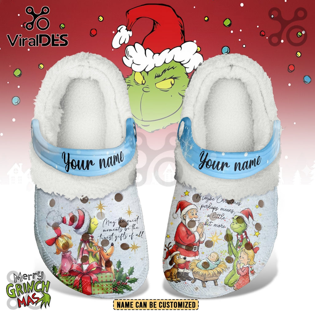 The Grinch x Christmas Fleece Crocs Crocband