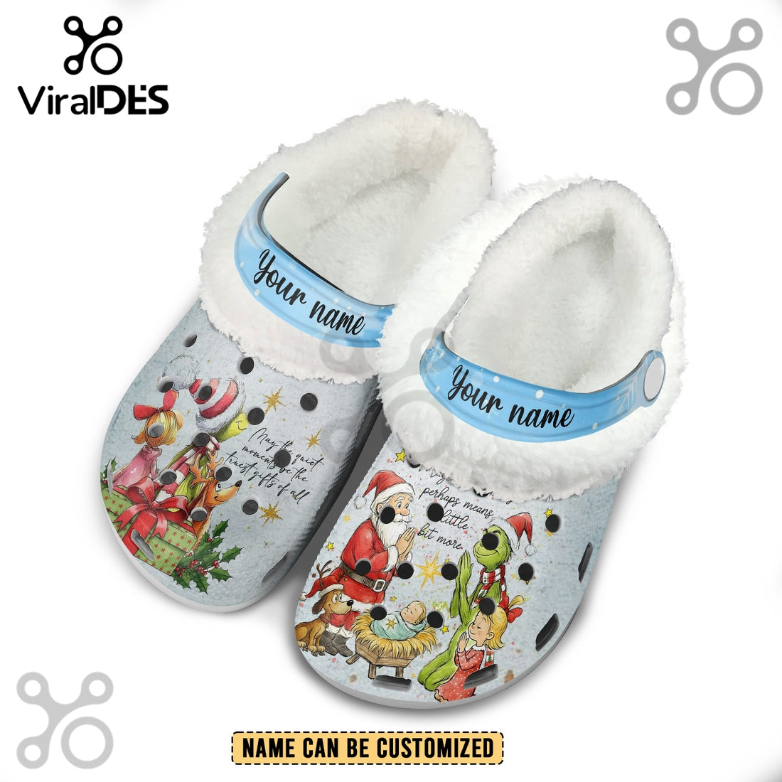 The Grinch x Christmas Fleece Crocs Crocband