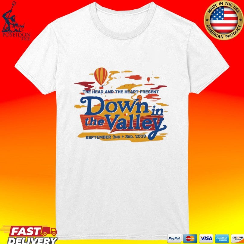 The Head In The Heart Down In The Valley Event 2023 T-shirt