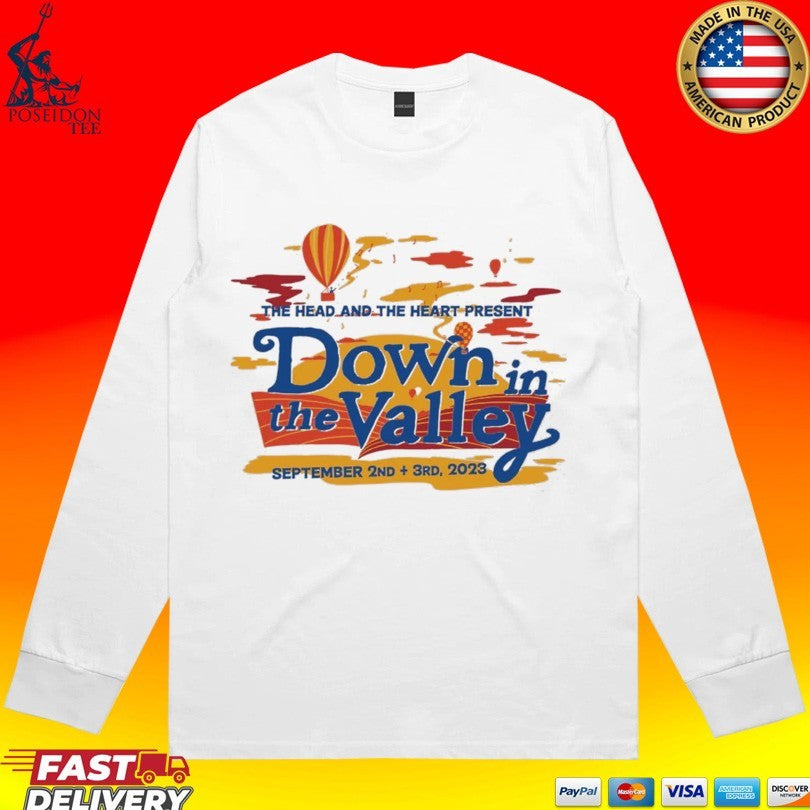 The Head In The Heart Down In The Valley Event 2023 T-shirt