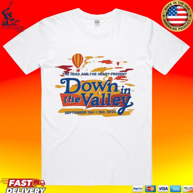 The Head In The Heart Down In The Valley Event 2023 T-shirt