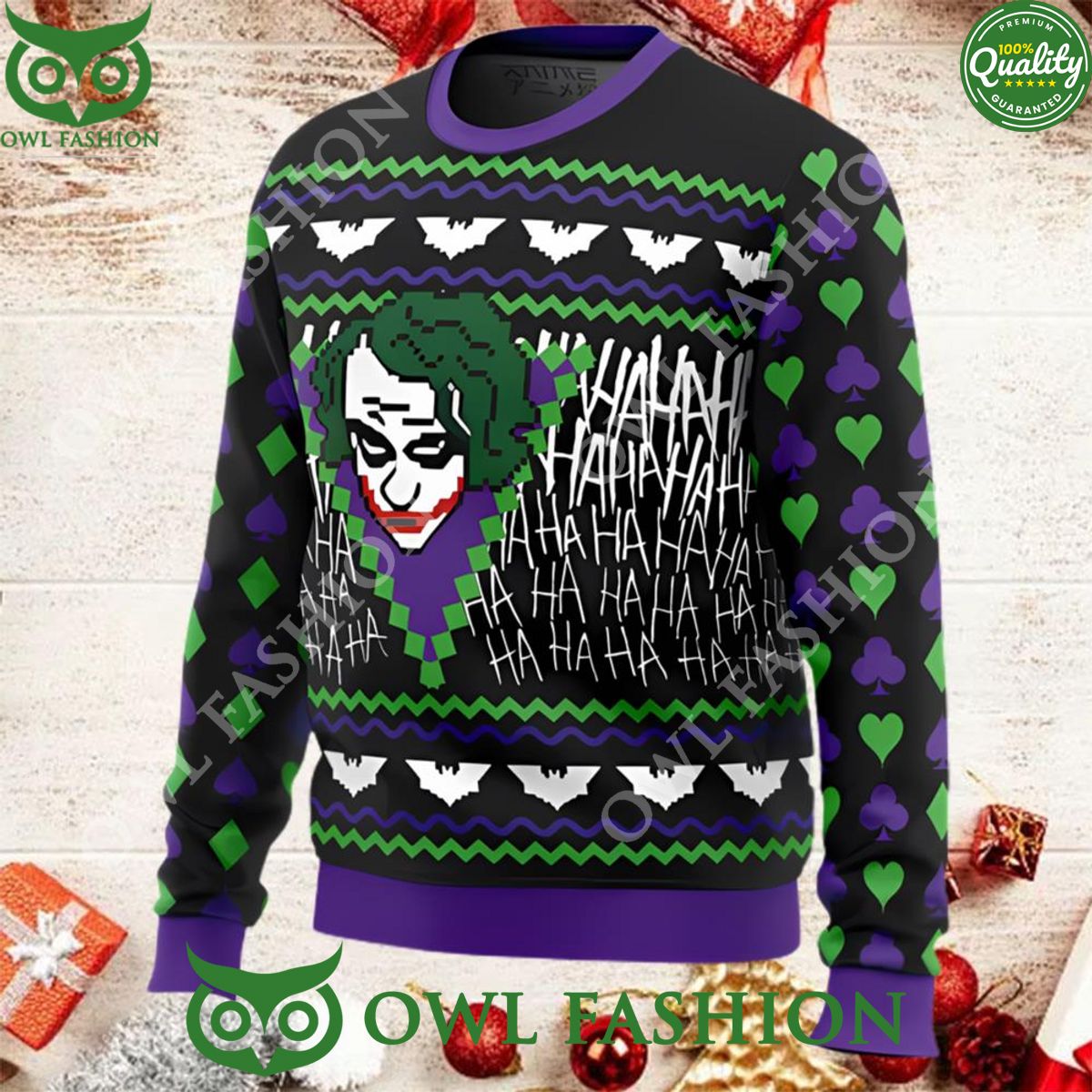 The Joker Happy Face Ugly Christmas Sweater Jumper