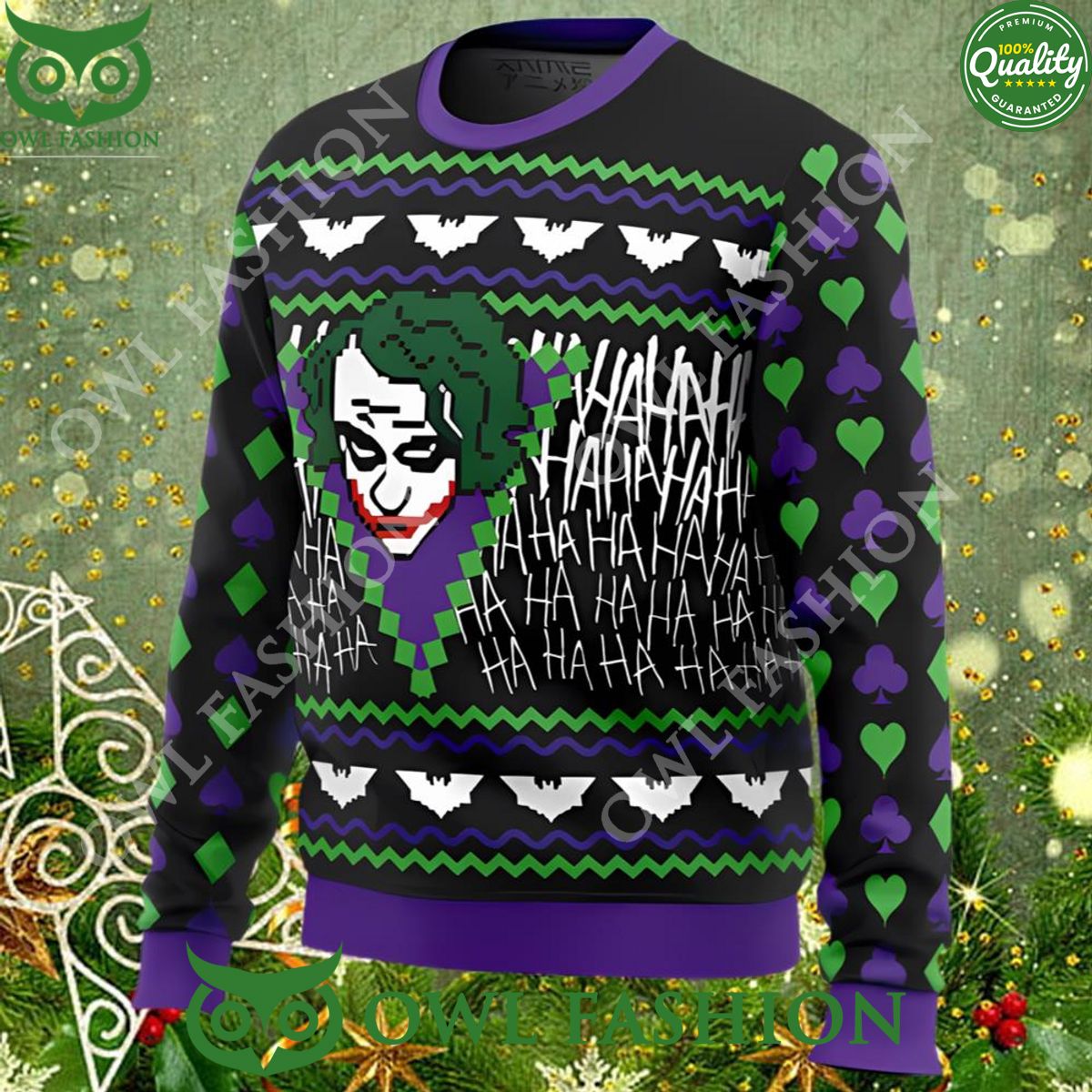 The Joker Happy Face Ugly Christmas Sweater Jumper