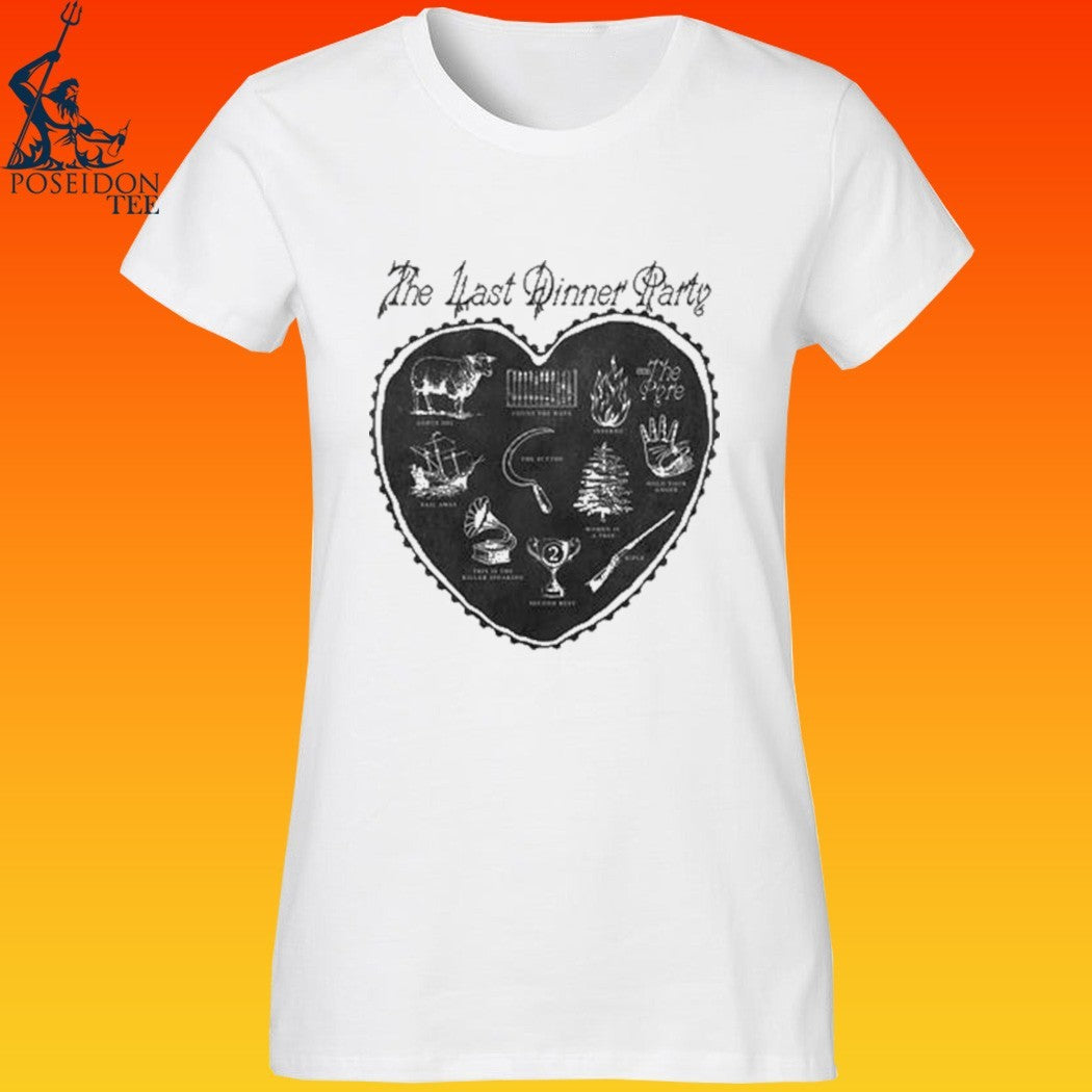 The Last Dinner Party Off White Heart T-shirt