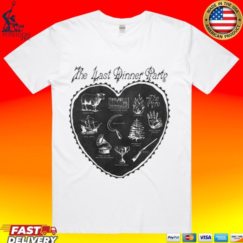 The Last Dinner Party Off White Heart T-shirt