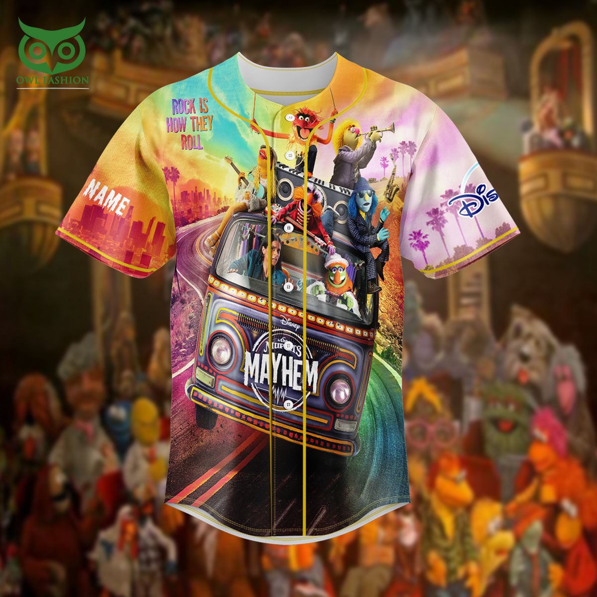 The Muppets Labrenz Ink Custom Name Baseball Jersey Shirt