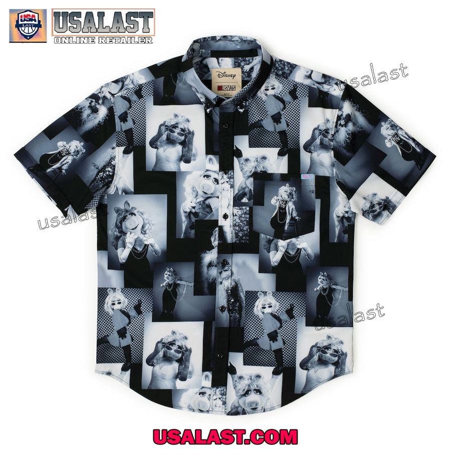 The Muppets Posh Piggy Short Sleeve Hawaiian Shirt