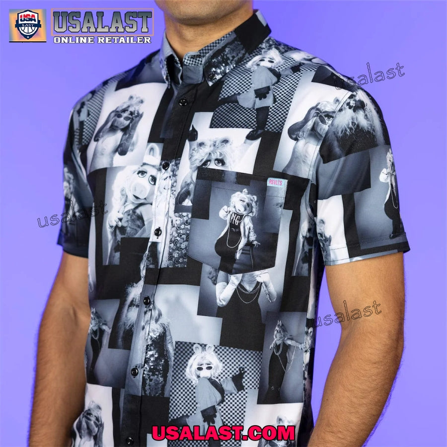 The Muppets Posh Piggy Short Sleeve Hawaiian Shirt