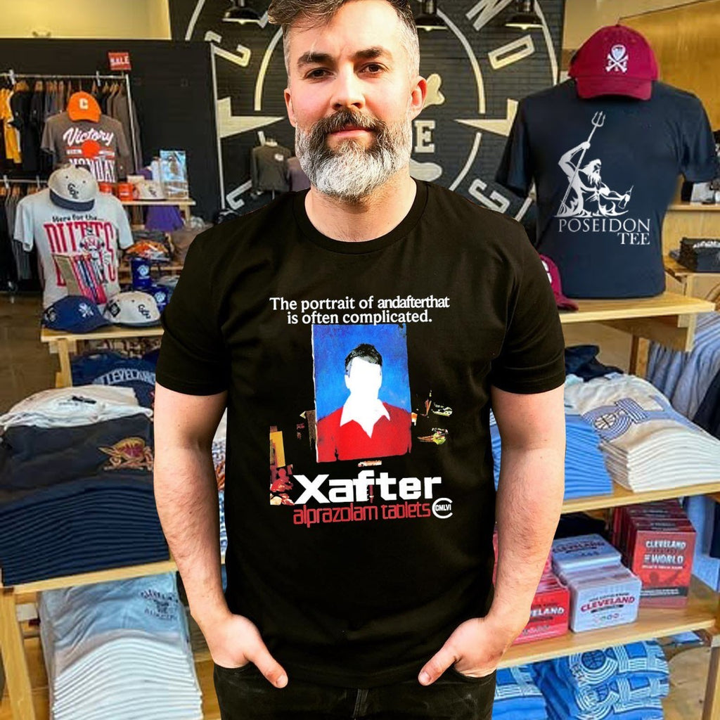 The Portrait Of Andafterthat Is Often Complicated After Alprazolam Tablets T-shirt