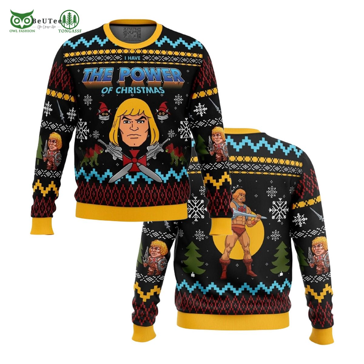 The Power Of Christmas He Man Ugly Sweater
