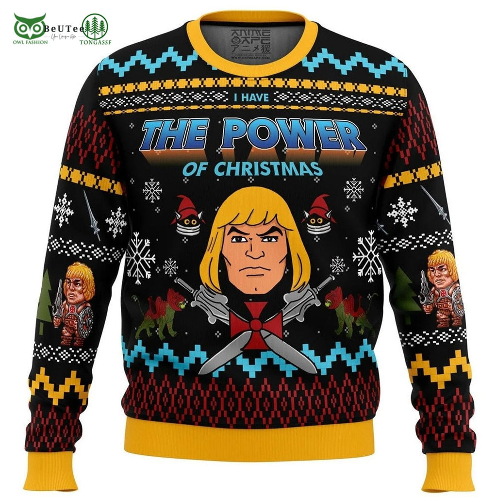 The Power Of Christmas He Man Ugly Sweater