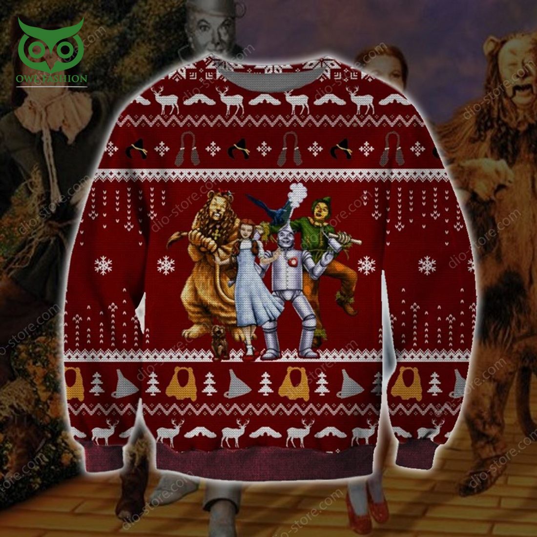 The Wizard Of Oz Knitting Pattern 3d Print Ugly Christmas Sweater Sweatshirt Christmas