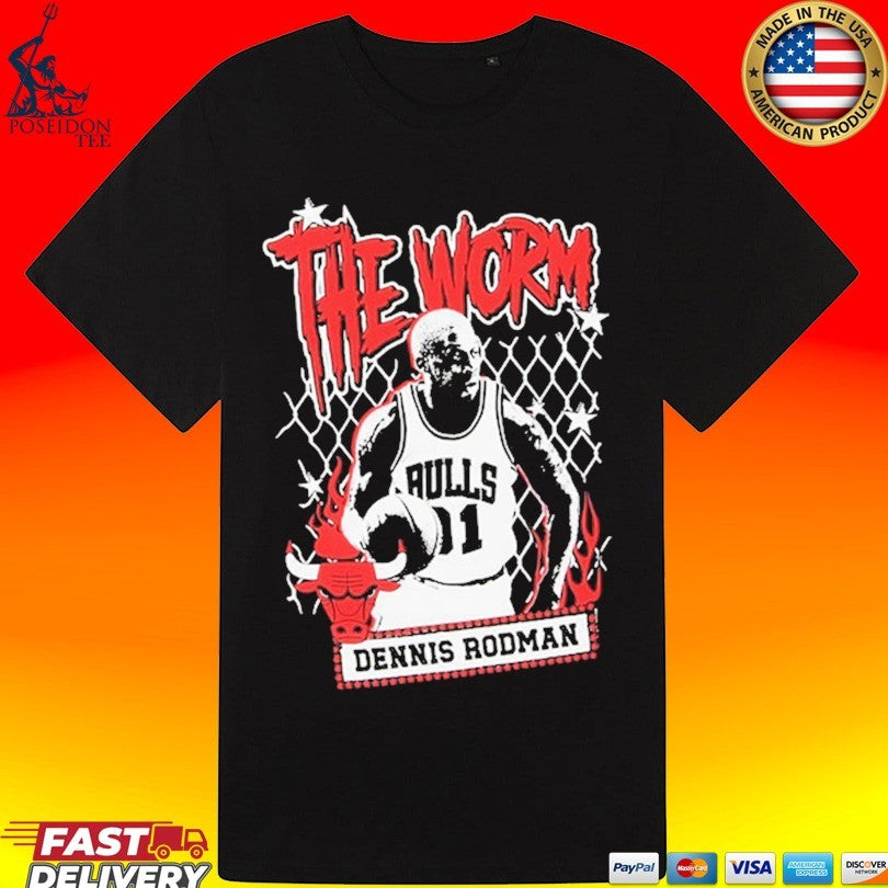 The Worm Dennis Rodman Nba Mitchell & Ness Nba Street Player Chicago Bulls T-shirt