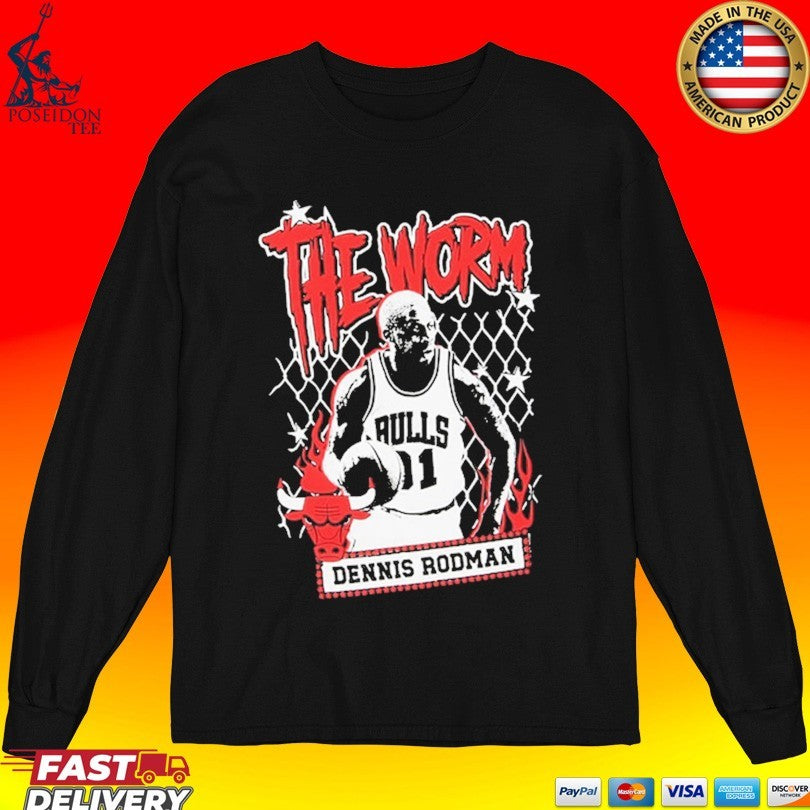 The Worm Dennis Rodman Nba Mitchell & Ness Nba Street Player Chicago Bulls T-shirt