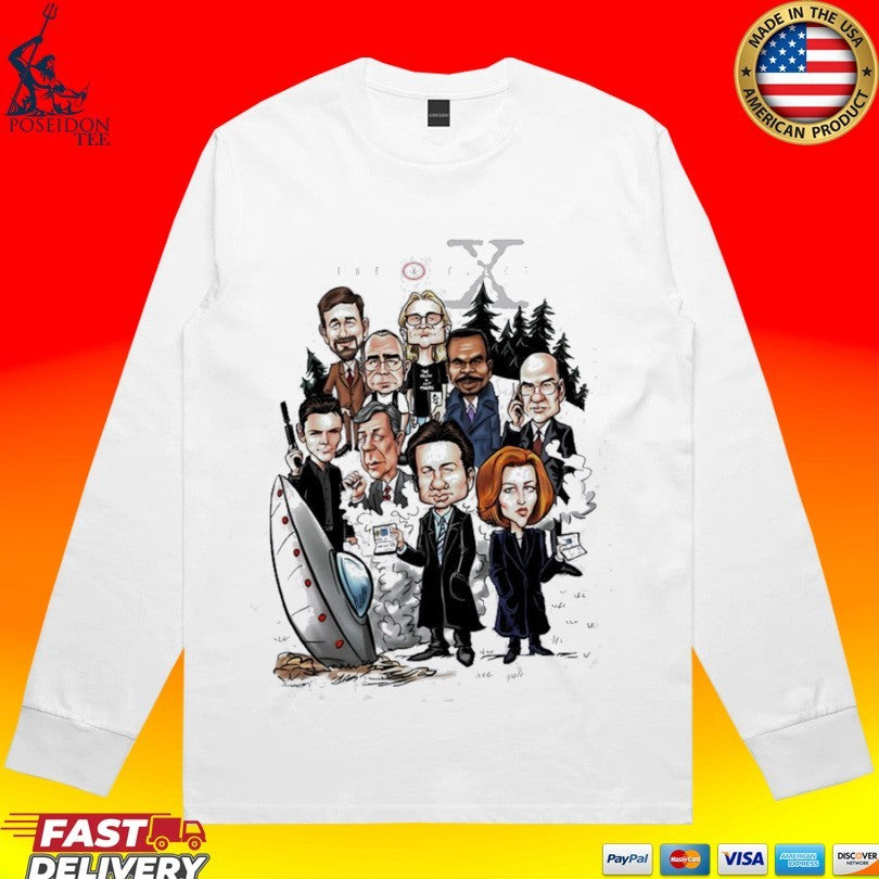 The X-files Characters Caricature T-shirt