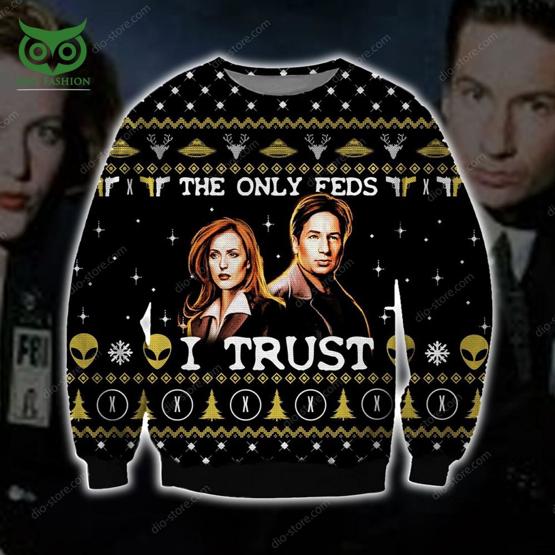 The X Files Knitting Pattern 3d Print Ugly Christmas Sweater Sweatshirt Christmas