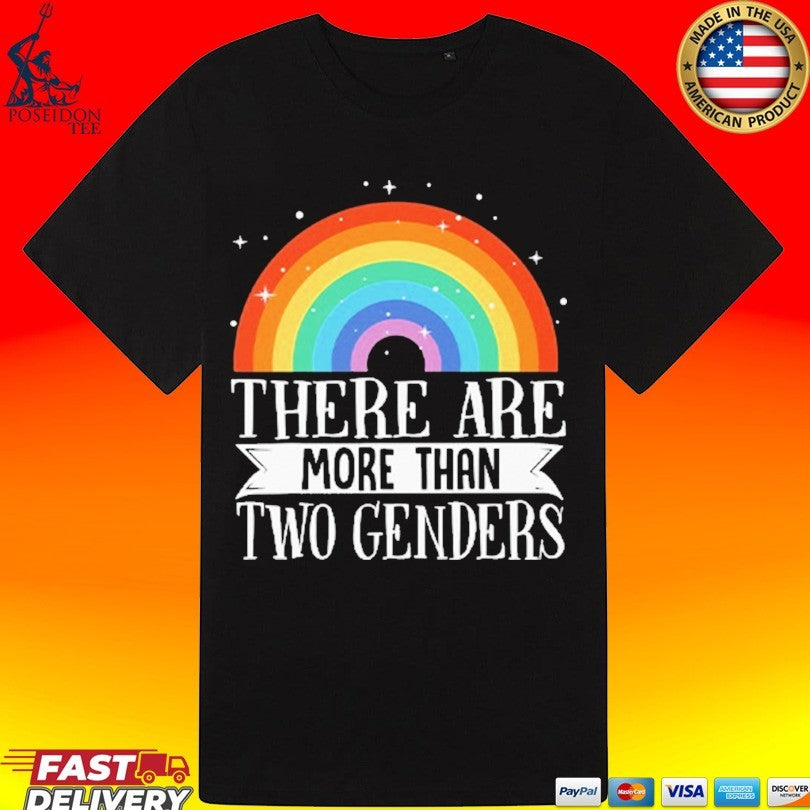 There Are More Than Two Genders Rainbow Pride T-shirt