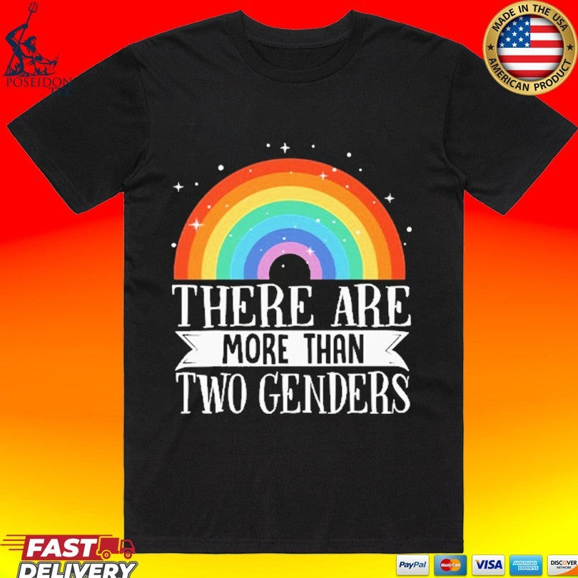 There Are More Than Two Genders Rainbow Pride T-shirt