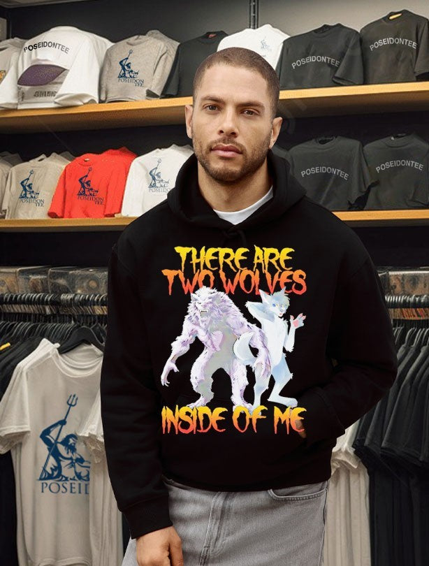 There Are Two Wolves Inside Me Wolf And Furry T-shirt