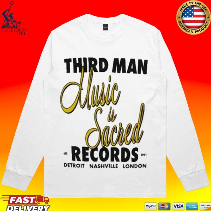 Third Man Records Merch Shop Store Music Is Sacred T-shirt