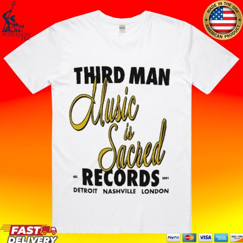 Third Man Records Merch Shop Store Music Is Sacred T-shirt