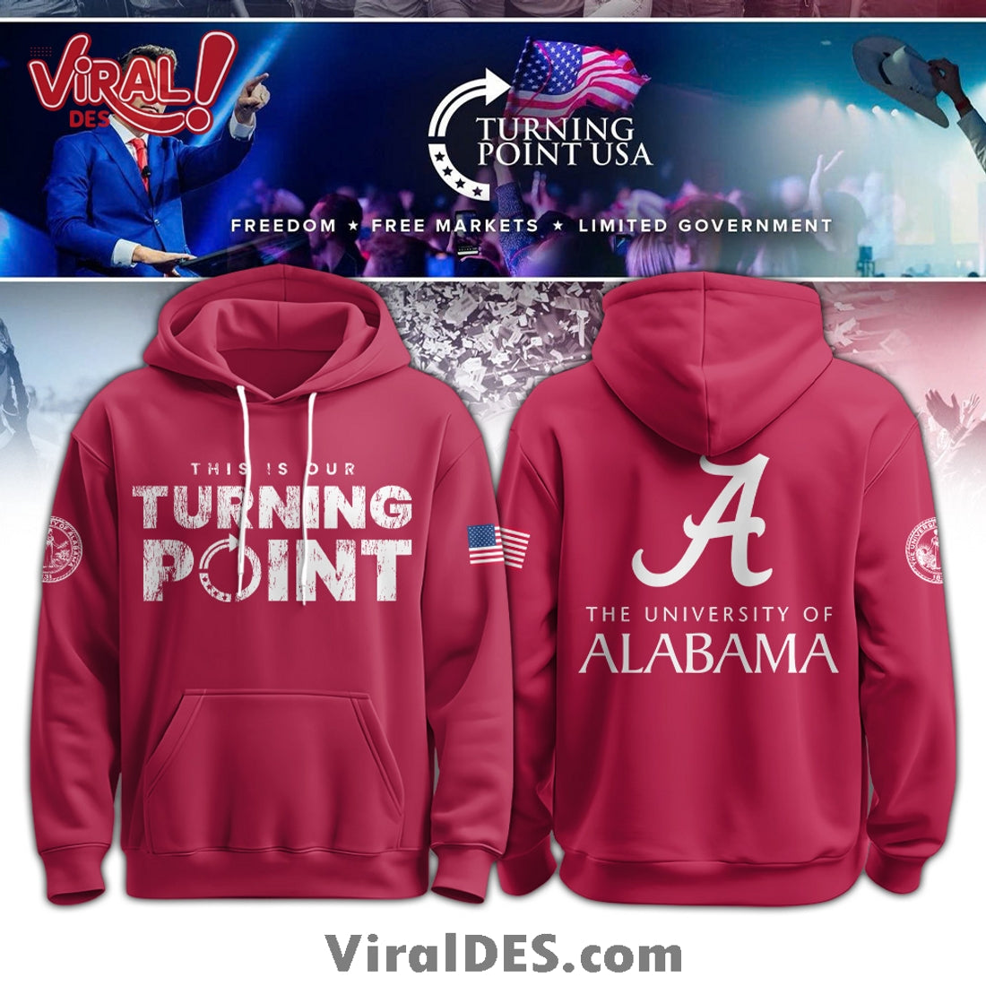 This Is Our Turning Point Alabama Campus Red Hoodie
